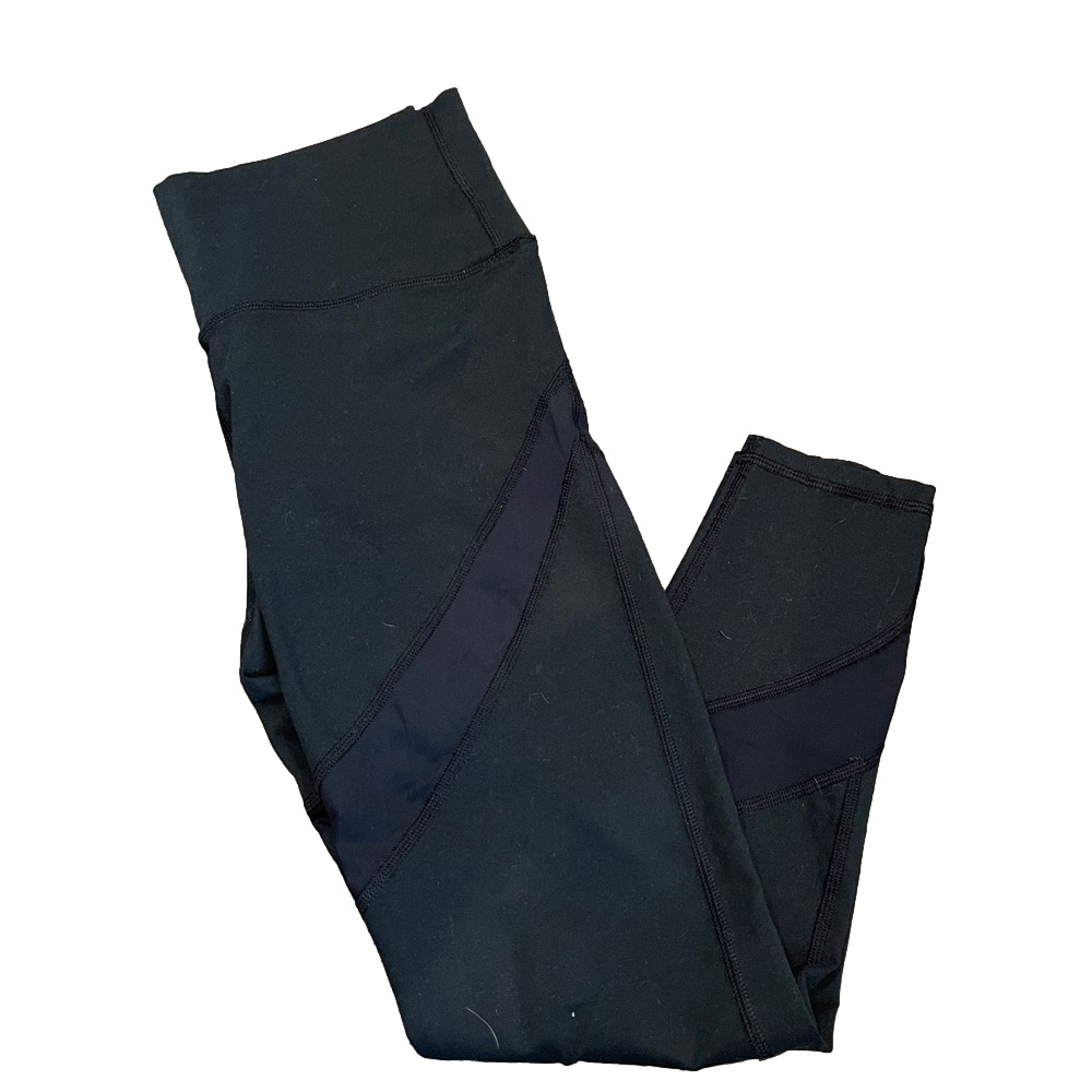 Black Aerie leggings with mesh detail black size medium